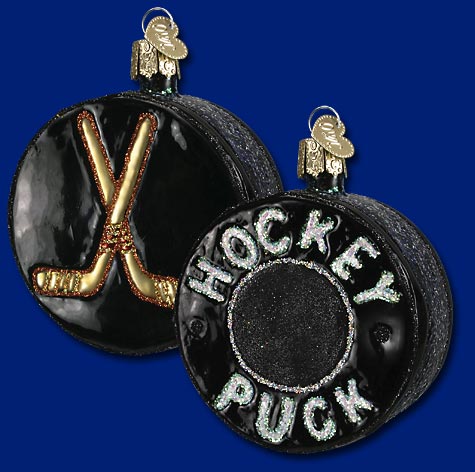 old world christmas hockey puck ornament hockey puck christmas ornament