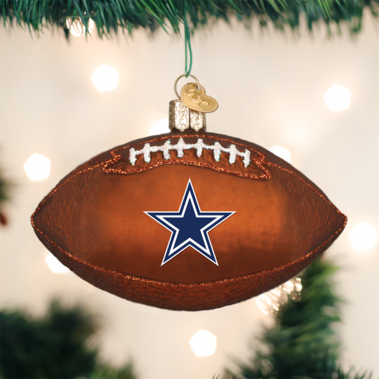 Old World Christmas® Dallas Cowboys NFL Football Glass Ornament - Old World Christmas® Dallas Cowboys NFL Football Glass Ornament