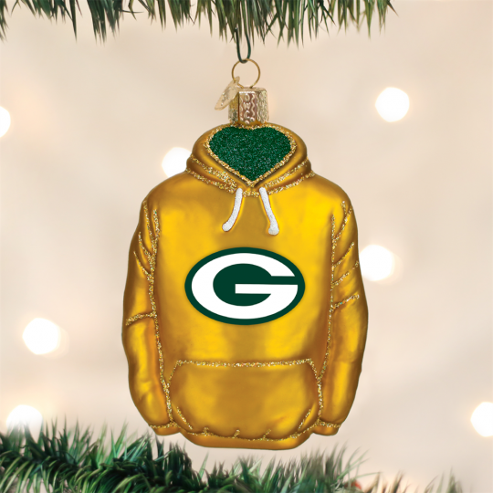 old world christmas green bay packers nfl football hoodie glass ornament - Green Bay Packers Christmas Ornaments old world christmas green bay packers nfl football hoodie glass ornament - Green Bay Packers Christmas Ornaments